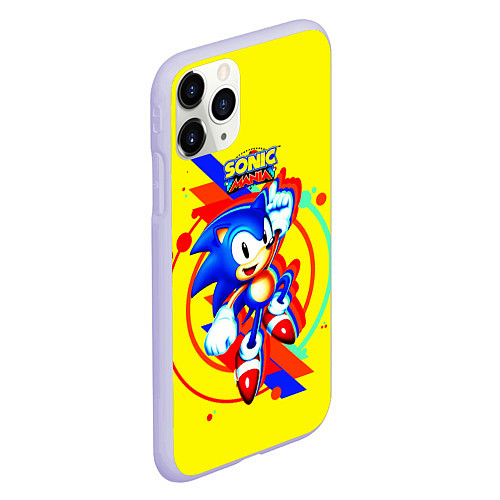 Чехол iPhone 11 Pro матовый SONIC / 3D-Светло-сиреневый – фото 2