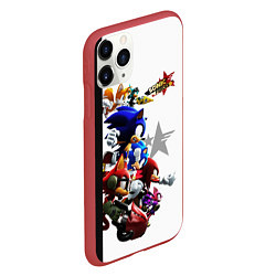 Чехол iPhone 11 Pro матовый SONIC, цвет: 3D-красный — фото 2