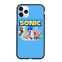 Чехол iPhone 11 Pro матовый SONIC, цвет: 3D-черный