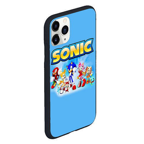 Чехол iPhone 11 Pro матовый SONIC / 3D-Черный – фото 2