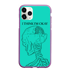 Чехол iPhone 11 Pro матовый I think Im okay, цвет: 3D-фиолетовый