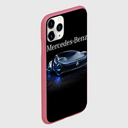 Чехол iPhone 11 Pro матовый MERCEDES, цвет: 3D-малиновый — фото 2
