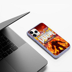 Чехол iPhone 11 Pro матовый DOOM Eternal, цвет: 3D-светло-сиреневый — фото 2