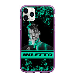 Чехол iPhone 11 Pro матовый NILETTO, цвет: 3D-фиолетовый