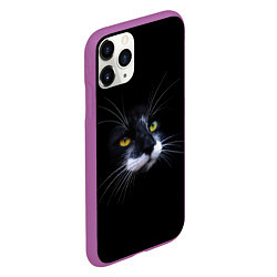 Чехол iPhone 11 Pro матовый Кот, цвет: 3D-фиолетовый — фото 2