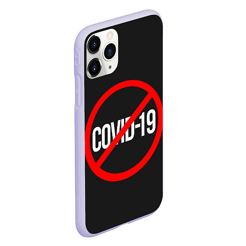 Чехол iPhone 11 Pro матовый STOP COVID-19 / 3D-Светло-сиреневый – фото 2
