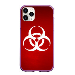 Чехол iPhone 11 Pro матовый Plague Inc, цвет: 3D-фиолетовый