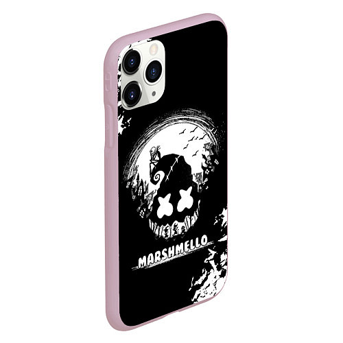 Чехол iPhone 11 Pro матовый Marshmello КошмарOko / 3D-Розовый – фото 2