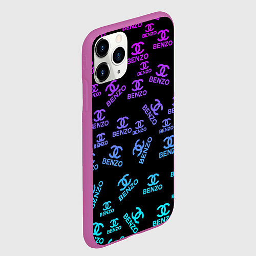 Чехол iPhone 11 Pro матовый Benzo Gang - Big Baby Tape / 3D-Фиолетовый – фото 2