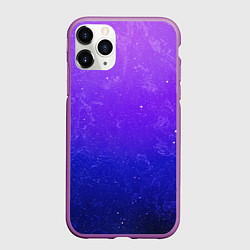 Чехол iPhone 11 Pro матовый Звёздное небо, цвет: 3D-фиолетовый