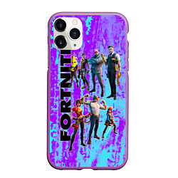 Чехол iPhone 11 Pro матовый Fortnite, цвет: 3D-фиолетовый