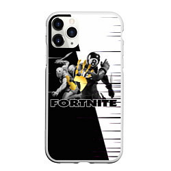 Чехол iPhone 11 Pro матовый Fortnite, цвет: 3D-белый