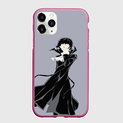 Чехол iPhone 11 Pro матовый Ryuunosuke Akutagawa, цвет: 3D-малиновый