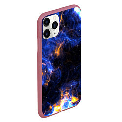 Чехол iPhone 11 Pro матовый Космос, цвет: 3D-малиновый — фото 2