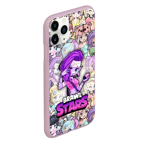 Чехол iPhone 11 Pro матовый BrawlStars Girls Oko / 3D-Розовый – фото 2