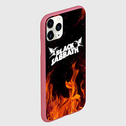 Чехол iPhone 11 Pro матовый Black Sabbath, цвет: 3D-малиновый — фото 2