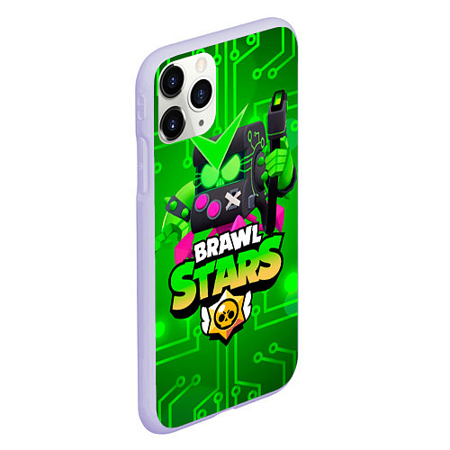 Чехол iPhone 11 Pro матовый Brawl Stars Virus 8-Bit / 3D-Светло-сиреневый – фото 2