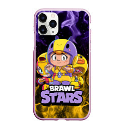 Чехол iPhone 11 Pro матовый BRAWL STARS BEA, цвет: 3D-розовый