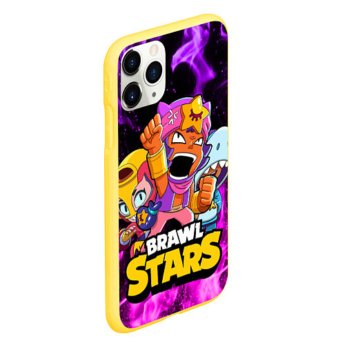 Чехол iPhone 11 Pro матовый BRAWL STARS SANDY / 3D-Желтый – фото 2