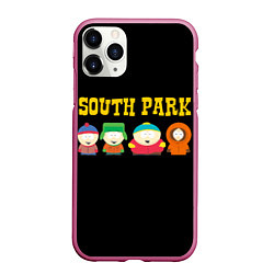 Чехол iPhone 11 Pro матовый South Park, цвет: 3D-малиновый