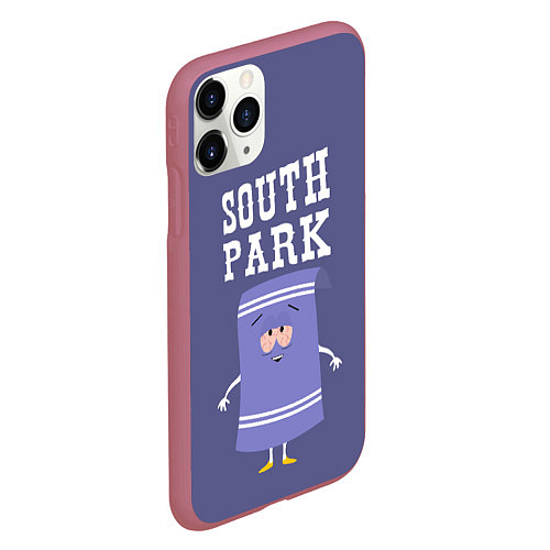 Чехол iPhone 11 Pro матовый South Park Полотенчико / 3D-Малиновый – фото 2