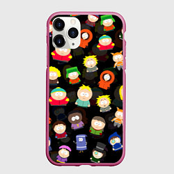 Чехол iPhone 11 Pro матовый ЮЖНЫЙ ПАРК, цвет: 3D-малиновый