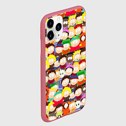 Чехол iPhone 11 Pro матовый ЮЖНЫЙ ПАРК, цвет: 3D-малиновый — фото 2