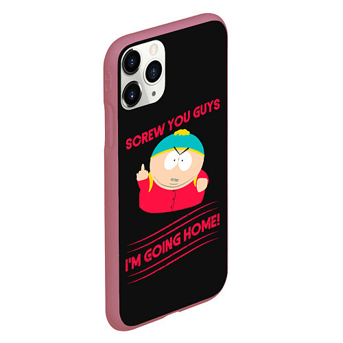 Чехол iPhone 11 Pro матовый Cartman / 3D-Малиновый – фото 2