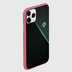 Чехол iPhone 11 Pro матовый Alfa Romeo, цвет: 3D-малиновый — фото 2
