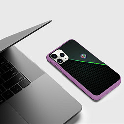 Чехол iPhone 11 Pro матовый Alfa Romeo, цвет: 3D-фиолетовый — фото 2