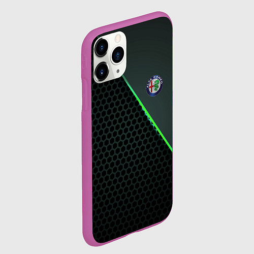 Чехол iPhone 11 Pro матовый Alfa Romeo / 3D-Фиолетовый – фото 2