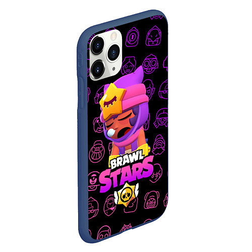 Чехол iPhone 11 Pro матовый Brawl Stars SANDY / 3D-Тёмно-синий – фото 2