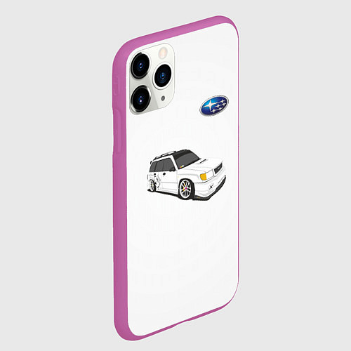 Чехол iPhone 11 Pro матовый SUBARU / 3D-Фиолетовый – фото 2