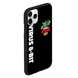 Чехол iPhone 11 Pro матовый BRAWL STARS VIRUS 8 BIT, цвет: 3D-черный — фото 2