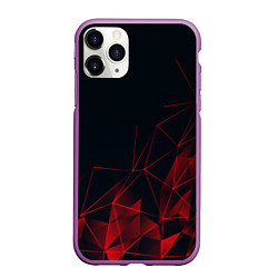 Чехол iPhone 11 Pro матовый RED STRIPES, цвет: 3D-фиолетовый