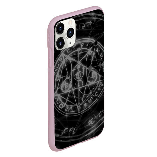 Чехол iPhone 11 Pro матовый ПЕНТАГРАММА, / 3D-Розовый – фото 2