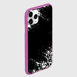 Чехол iPhone 11 Pro матовый БЕЛЫЕ ЧЕРЕПА, цвет: 3D-фиолетовый — фото 2