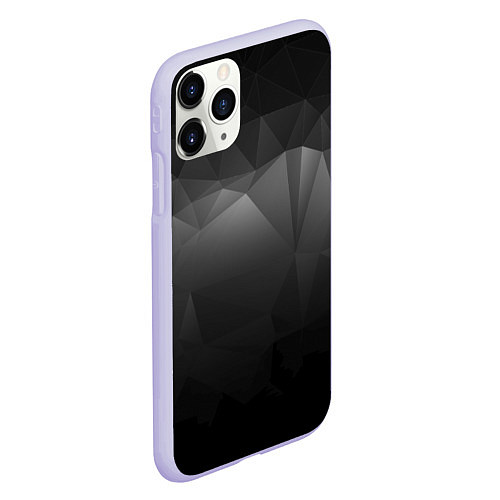 Чехол iPhone 11 Pro матовый GRAY GEOMETRY / 3D-Светло-сиреневый – фото 2