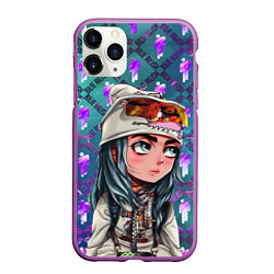 Чехол iPhone 11 Pro матовый BILLIE EILISH, цвет: 3D-фиолетовый