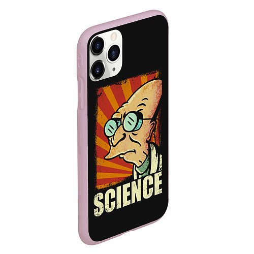 Чехол iPhone 11 Pro матовый Futurama Science / 3D-Розовый – фото 2