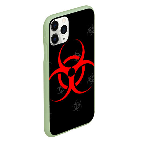 Чехол iPhone 11 Pro матовый EPIDEMIC BIOHAZARD / 3D-Салатовый – фото 2