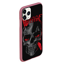 Чехол iPhone 11 Pro матовый Bullet For My Valentine, цвет: 3D-малиновый — фото 2