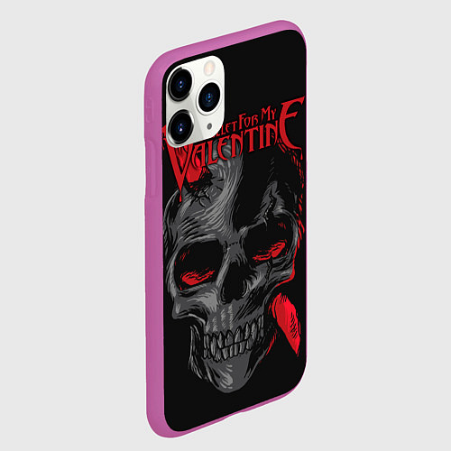 Чехол iPhone 11 Pro матовый Bullet For My Valentine / 3D-Фиолетовый – фото 2