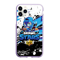 Чехол iPhone 11 Pro матовый BRAWL STARS MAX, цвет: 3D-светло-сиреневый