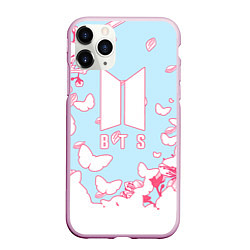Чехол iPhone 11 Pro матовый BTS, цвет: 3D-розовый