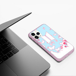 Чехол iPhone 11 Pro матовый BTS, цвет: 3D-розовый — фото 2