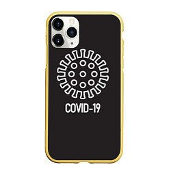Чехол iPhone 11 Pro матовый COVID-19, цвет: 3D-желтый