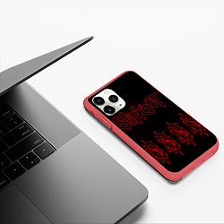 Чехол iPhone 11 Pro матовый Slipknot 5, цвет: 3D-красный — фото 2