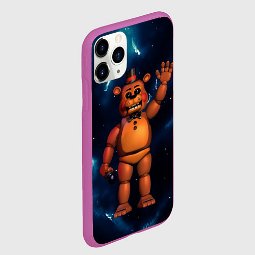 Чехол iPhone 11 Pro матовый Five Nights At Freddys / 3D-Фиолетовый – фото 2
