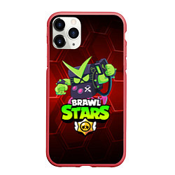 Чехол iPhone 11 Pro матовый BRAWL STARS VIRUS 8-BIT, цвет: 3D-красный